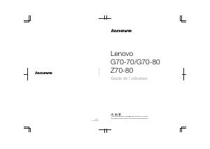 Mode d’emploi Lenovo G70-80 Ordinateur portable