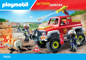 Εγχειρίδιο Playmobil set 71824 Action Heroes Πυροσβεστικό όχημα 4x4
