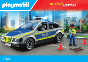 Bedienungsanleitung Playmobil set 71729 Action Heroes Polizei Streifenwagen