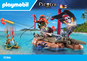 Manual Playmobil set 71794 Pirates Pirate raft with treasure