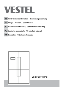 Kullanım kılavuzu Vestel VG-CFNM179DPO Donduruculu buzdolabı