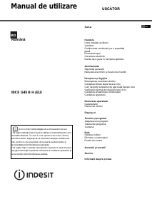 Manual Indesit IDCE G45 B H (EU) Uscător