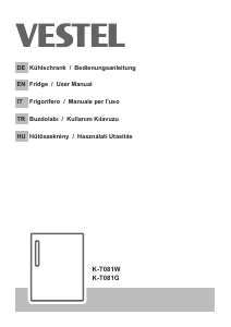 Kullanım kılavuzu Vestel K-T081W Buzdolabı