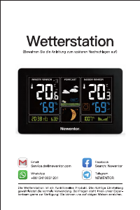 Bedienungsanleitung Newentor Q3-BK-F-IV-DE Wetterstation