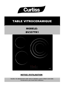 Mode d’emploi Curtiss BV357TR1 Table de cuisson