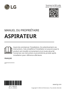 Mode d’emploi LG A9K-PRIME1G Aspirateur