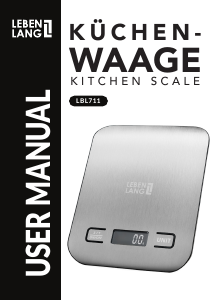 Manual de uso Lebenlang LBL711 Báscula de cocina