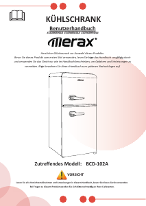 Handleiding Merax BCD-102A Koel-vries combinatie