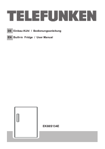 Bedienungsanleitung Telefunken EK88S134E Kühlschrank