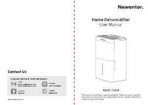 Bedienungsanleitung Newentor ND20 Luftentfeuchter