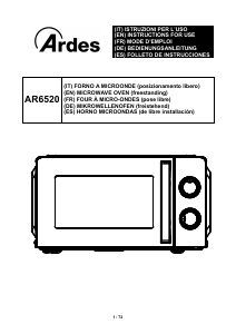Bedienungsanleitung Ardes AR6520 Mikrowelle
