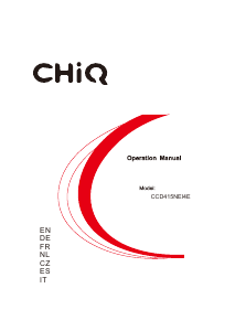 Bedienungsanleitung Chiq CCD415NEI4E Kühl-gefrierkombination