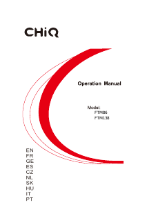 Bedienungsanleitung Chiq FTM86L4E Kühl-gefrierkombination