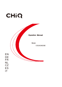 Bedienungsanleitung Chiq CID282NEIBE Kühl-gefrierkombination