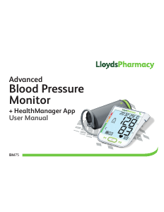Manual Lloyds Pharmacy BM75 Blood Pressure Monitor