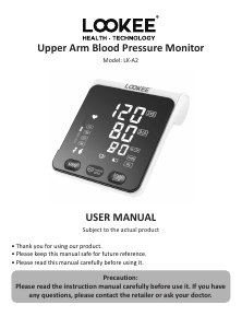 Manual Lookee LK-A2 Blood Pressure Monitor