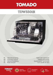 Handleiding Tomado TDW5501B Vaatwasser