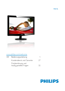 Bedienungsanleitung Philips 196V3L LCD monitor