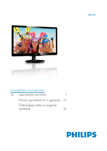Priročnik Philips 226V4L LCD-zaslon