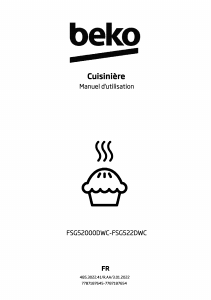 Mode d’emploi BEKO FSG52DWC Cuisinière