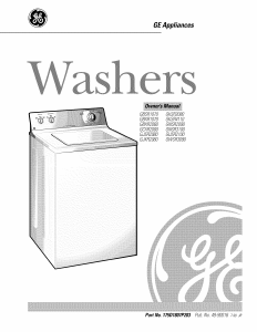 Manual GE GCXR2080 Washing Machine