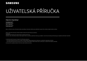 Manuál Samsung S24AG320NU LED monitor