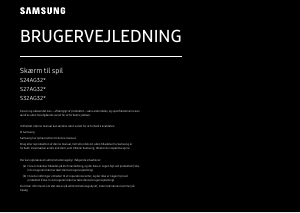 Brugsanvisning Samsung S24AG320NU LED-skærm