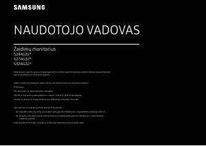 Vadovas Samsung S24AG320NU LED monitorius