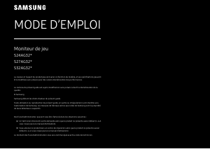 Mode d’emploi Samsung S24AG320NU Moniteur LED