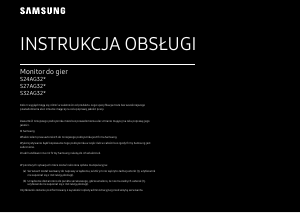 Instrukcja Samsung S24AG320NU Monitor LED