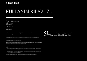 Kullanım kılavuzu Samsung S24AG320NU LED ekran