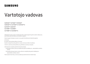 Vadovas Samsung S27D800UAU LED monitorius