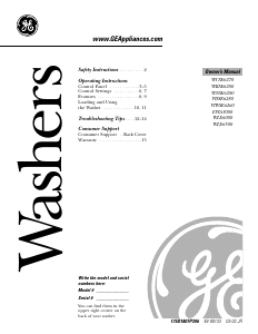 Handleiding GE WCSE6270 Wasmachine