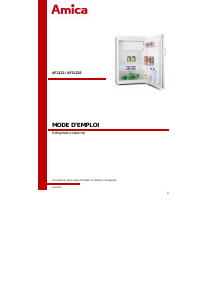 Mode d’emploi Amica AF1122 Réfrigérateur