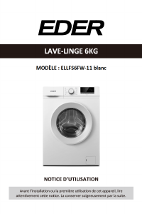 Mode d’emploi Eder ELLFS6FW-11 Lave-linge