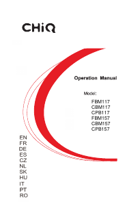 Bedienungsanleitung Chiq FBM157L42 Kühl-gefrierkombination