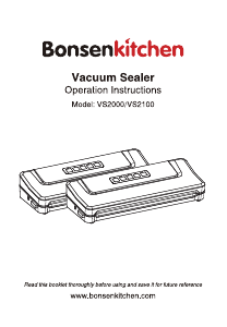 Manual Bonsenkitchen VS2100 Vacuum Sealer
