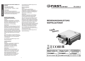 Bedienungsanleitung First Austria FA-5305-3 Waffeleisen