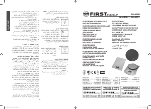 Manual de uso First Austria FA-6401 Báscula de cocina