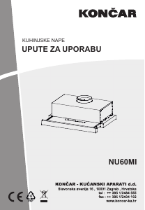 Manual Končar NU60MI Cooker Hood