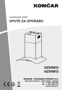 Handleiding Končar NZ60MGI Afzuigkap