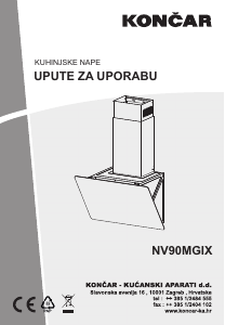 Handleiding Končar NV90MGIX Afzuigkap