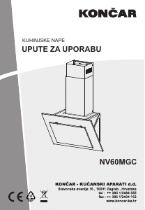 Manual Končar NV60MGC Cooker Hood