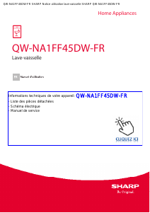 Mode d’emploi Sharp QW-NA1FF45DW-FR Lave-vaisselle
