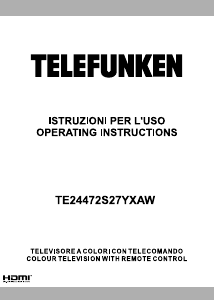 Manuale Telefunken TE24472S27YXAW LED televisore