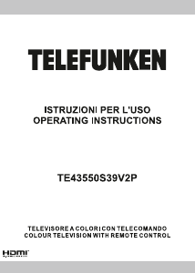 Manuale Telefunken TE43550S39V2P LED televisore
