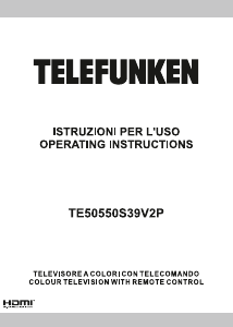 Manuale Telefunken TE50550S39V2P LED televisore
