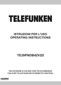 Manuale Telefunken TE39PNDB42V2D LED televisore