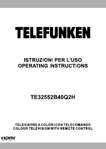 Manuale Telefunken TE32552B40Q2H LED televisore