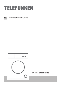 Manuale Telefunken FY-1054 GREENLINE3 Lavatrice